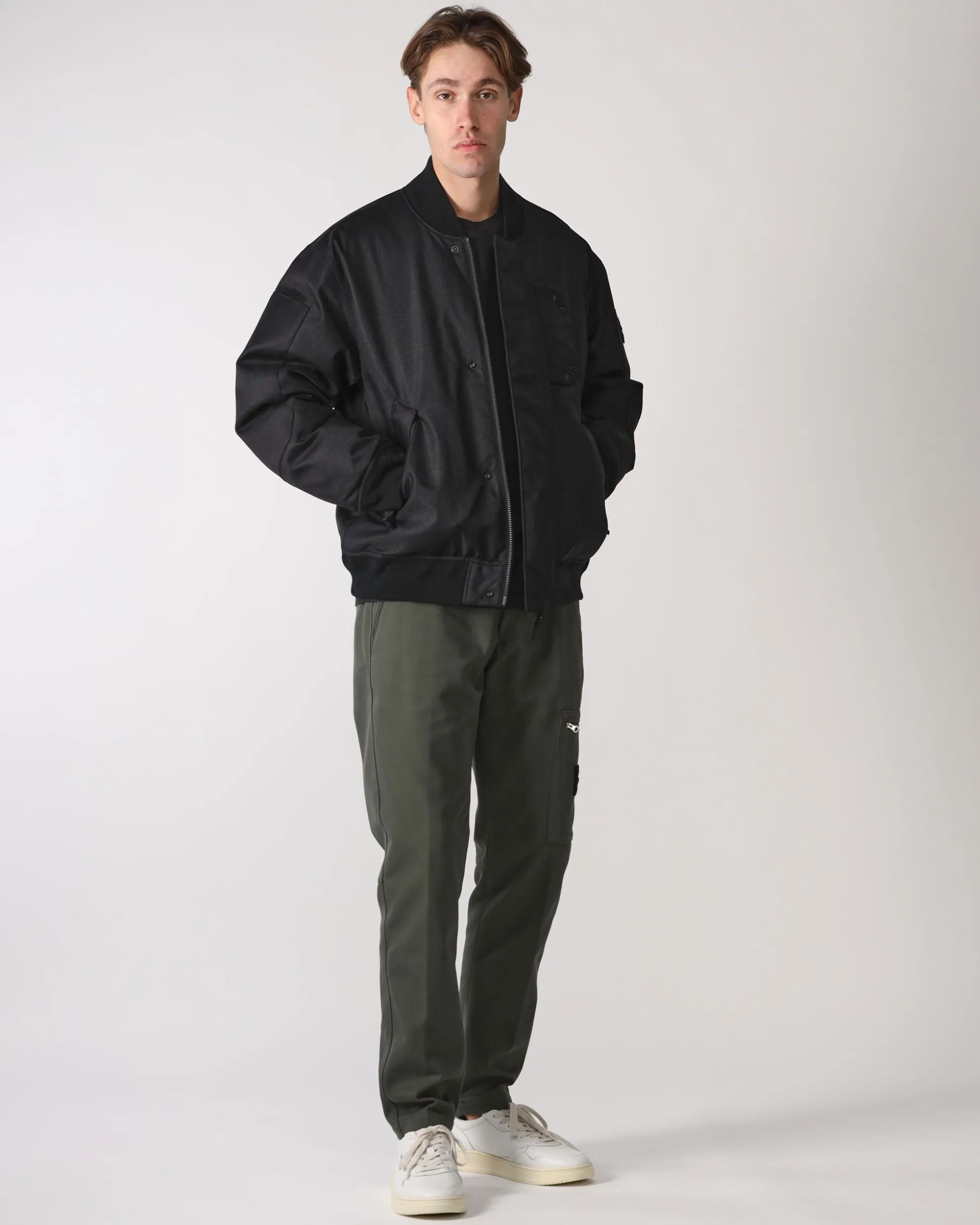 Bomber Diagonal Nylon Down