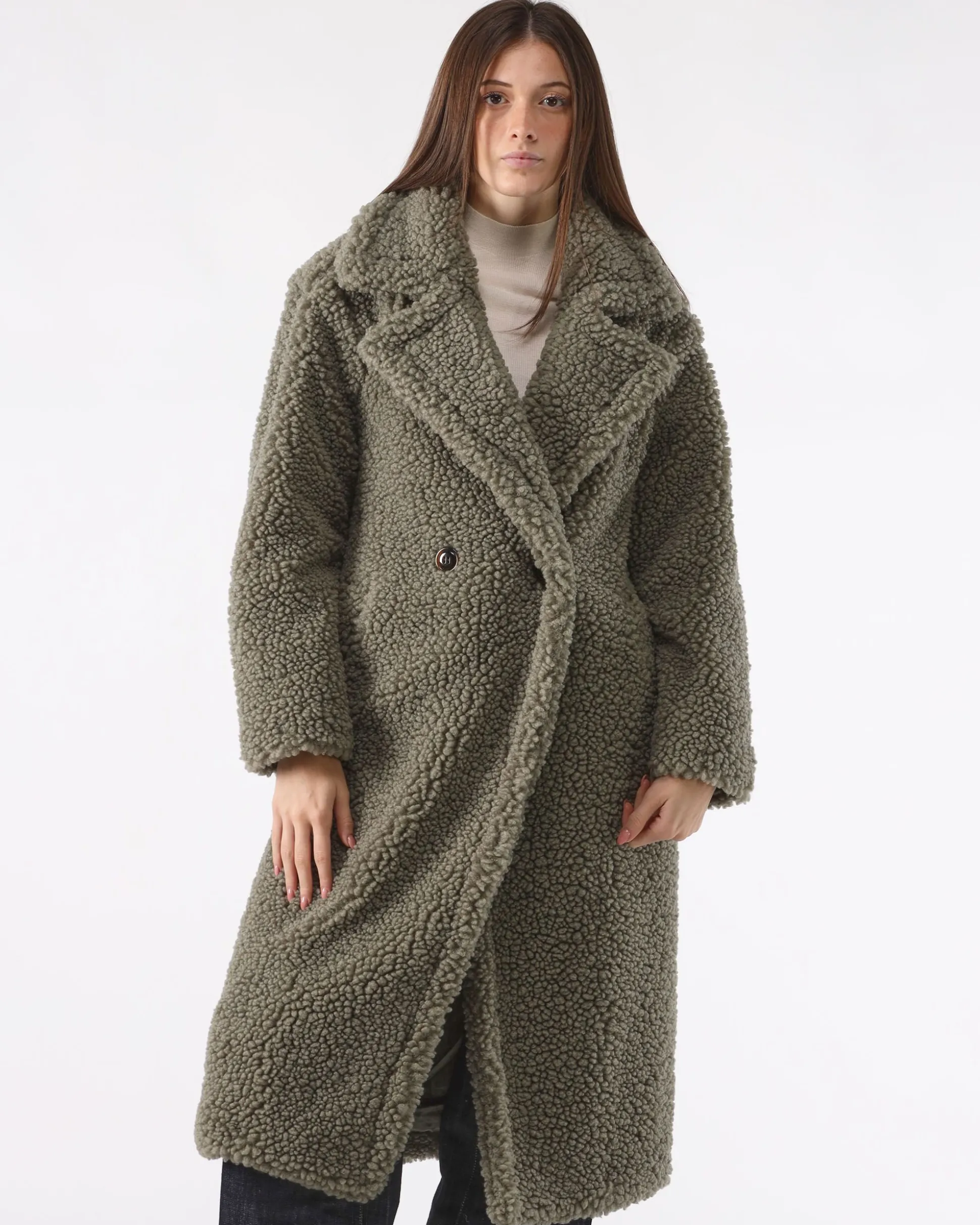 Cappotto Gertrude Teddy Verde