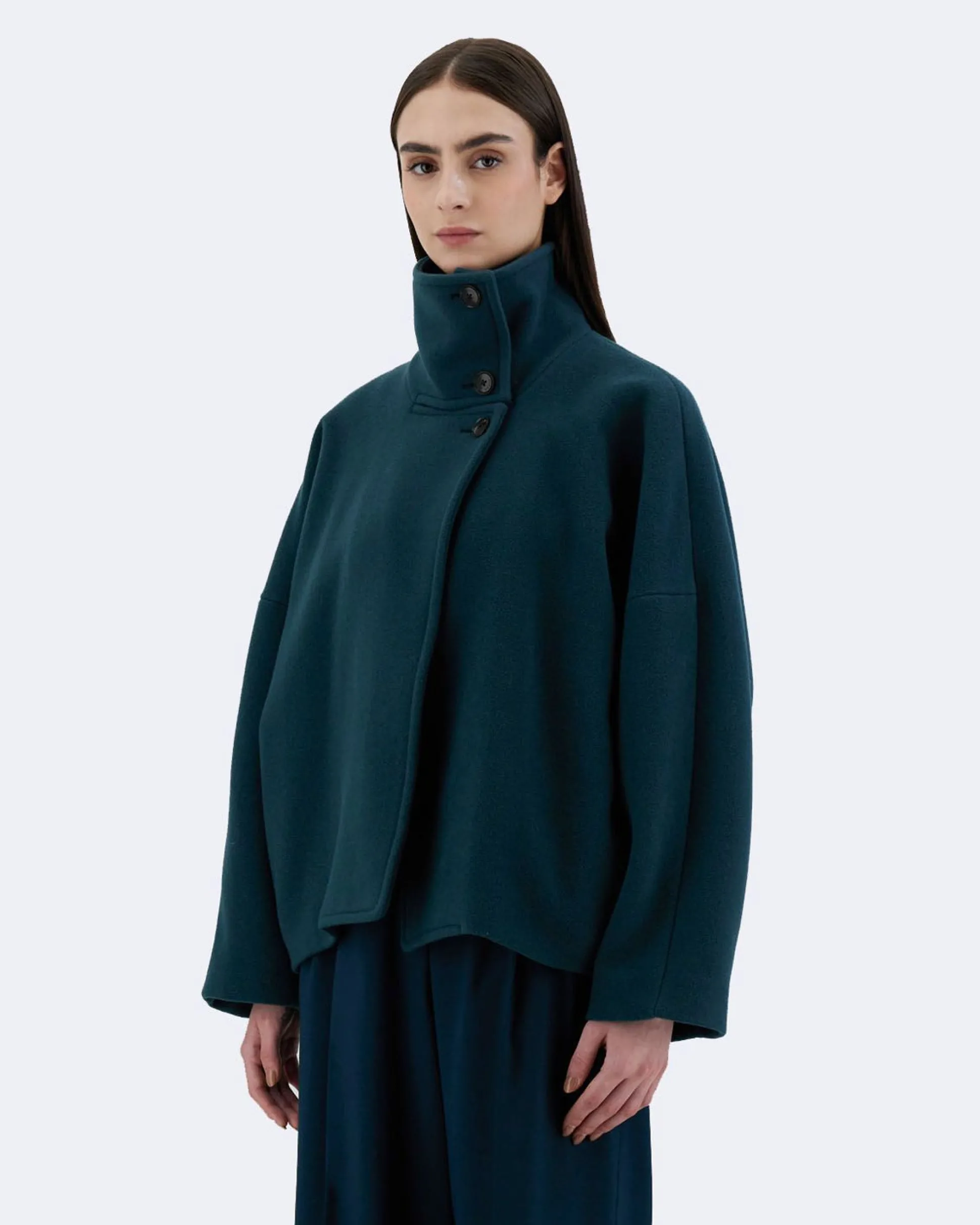 Cappotto in curly faux fur