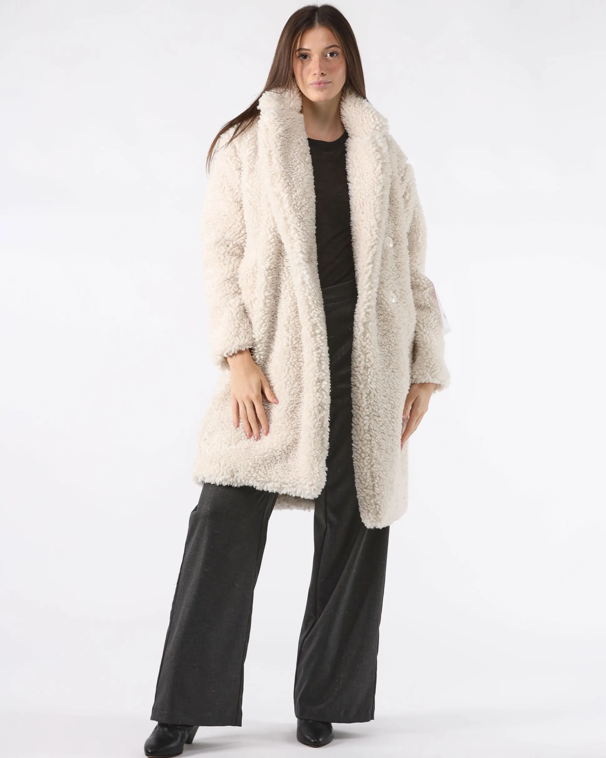 Cappotto Teddy Bianco