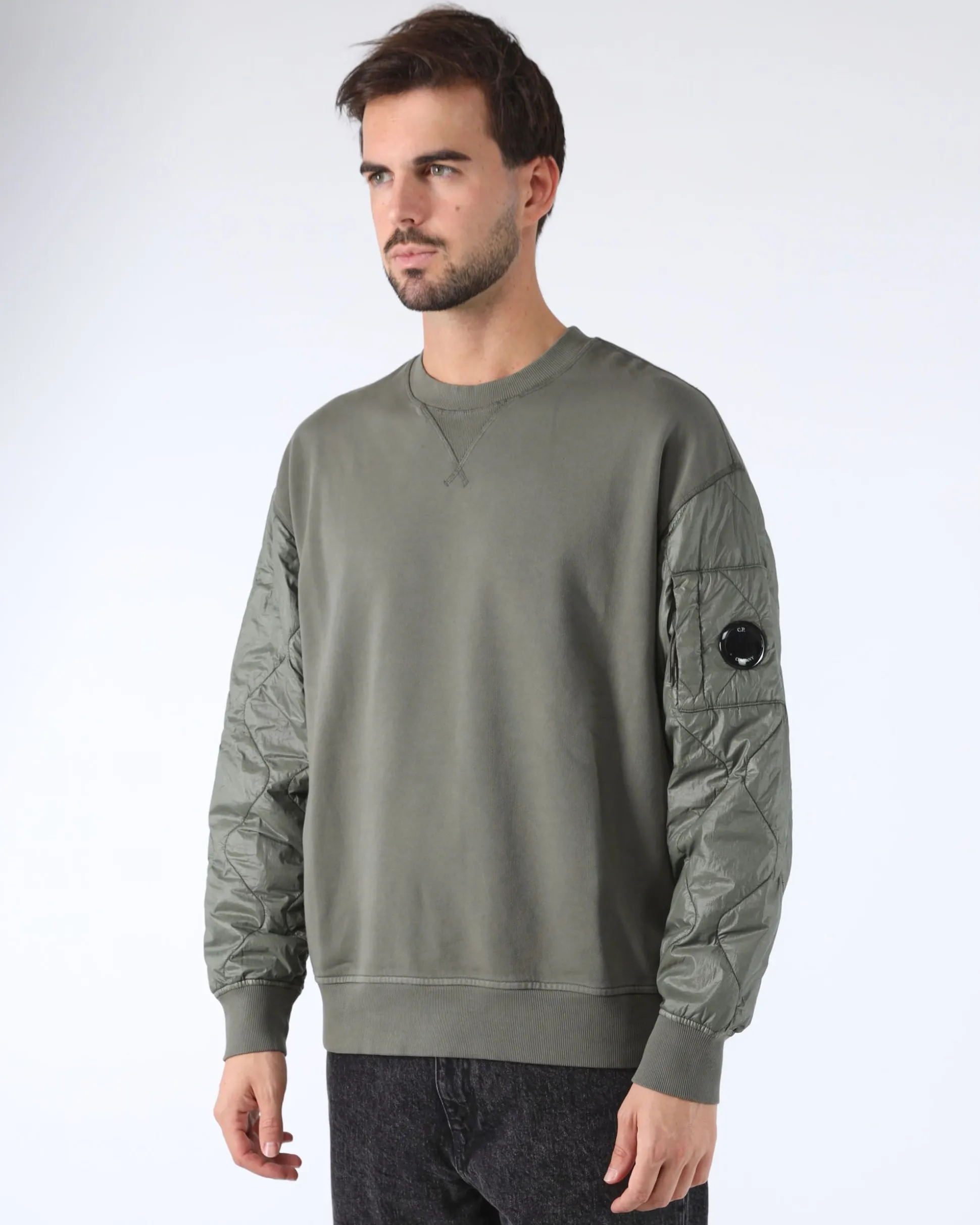 Diagonal Raised Fleece Sweatshirt