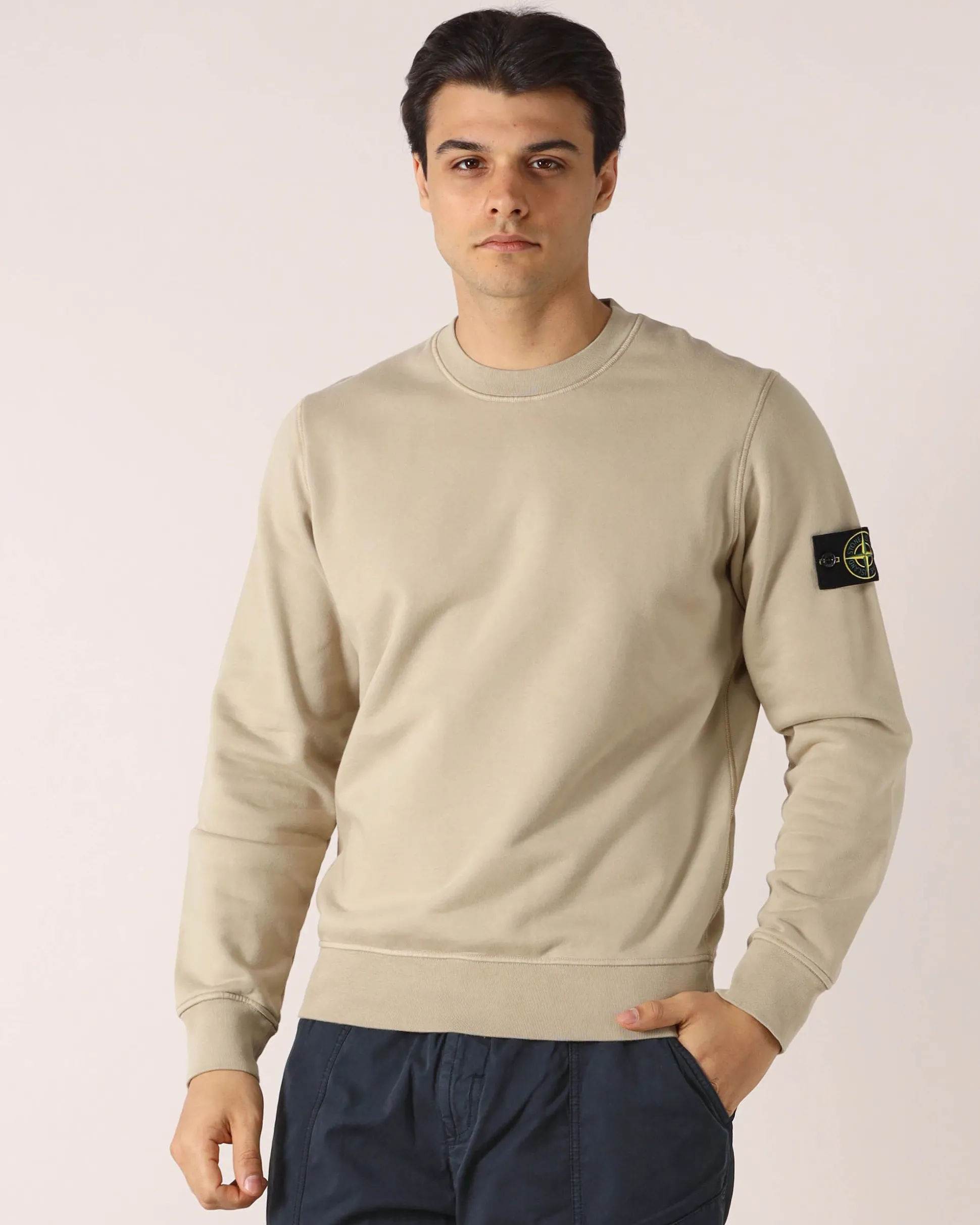 Felpa Girocollo Beige