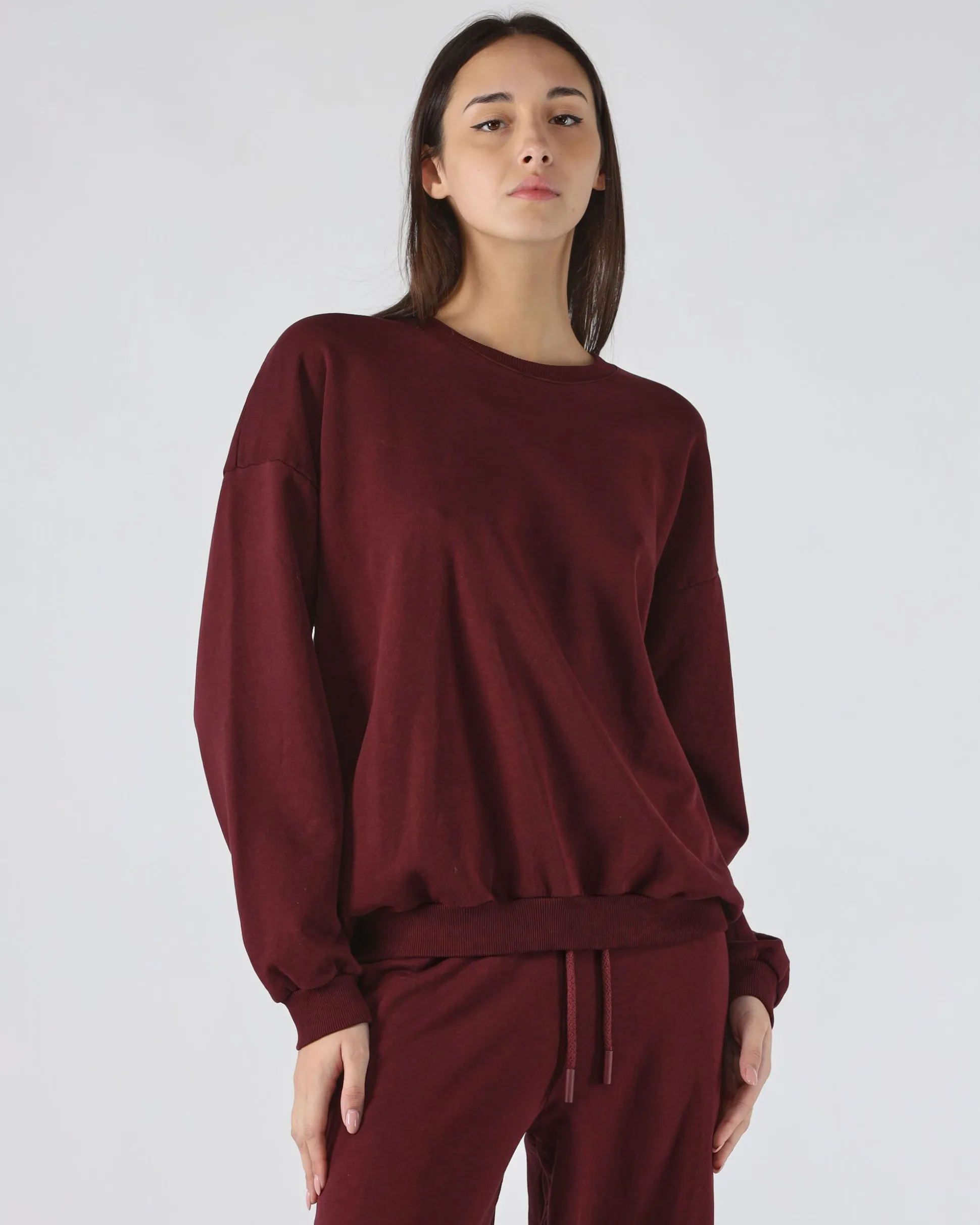 Felpa of Rosso color for only 63.2 in Donna - Abbigliamento - Felpe - Felpe Girocollo - Saldi - Saldi - Abbigliamento - Black Week - Black Friday - Flash Promo - Special Price at Main Website Store, Main Website.