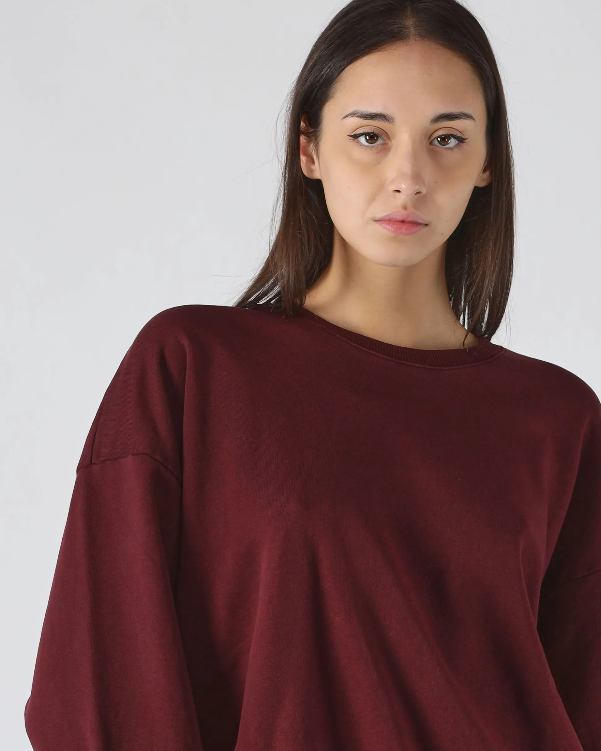 Felpa of Rosso color for only 63.2 in Donna - Abbigliamento - Felpe - Felpe Girocollo - Saldi - Saldi - Abbigliamento - Black Week - Black Friday - Flash Promo - Special Price at Main Website Store, Main Website.