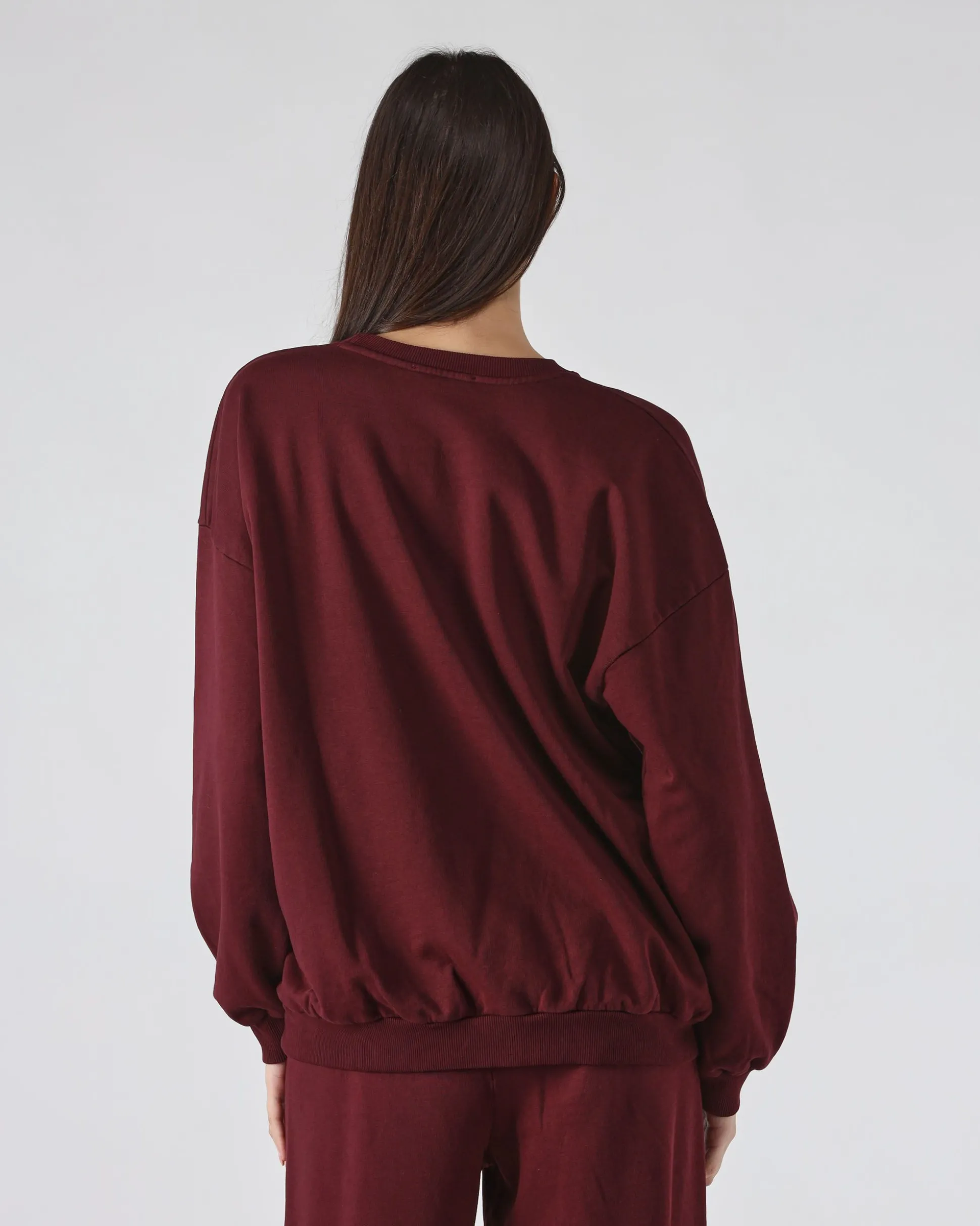 Felpa of Rosso color for only 63.2 in Donna - Abbigliamento - Felpe - Felpe Girocollo - Saldi - Saldi - Abbigliamento - Black Week - Black Friday - Flash Promo - Special Price at Main Website Store, Main Website.