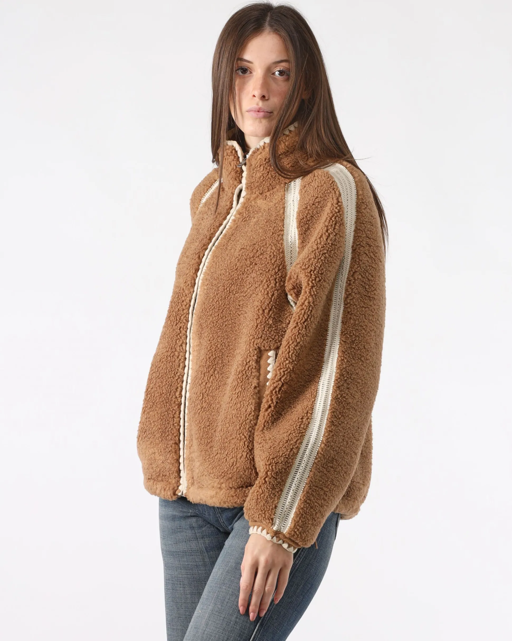 Giubbotto Nikia Crochet Nocciola