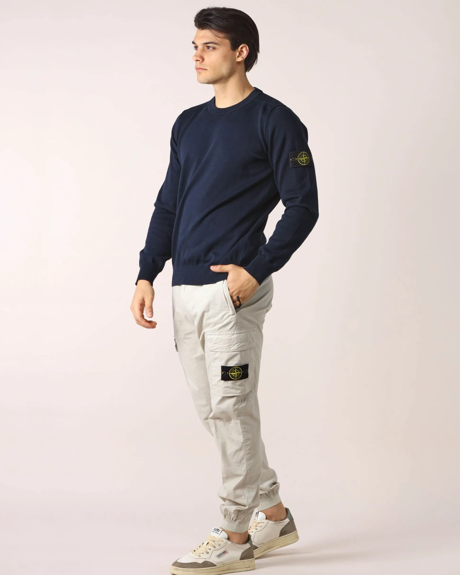 Maglia Girocollo Blu Navy