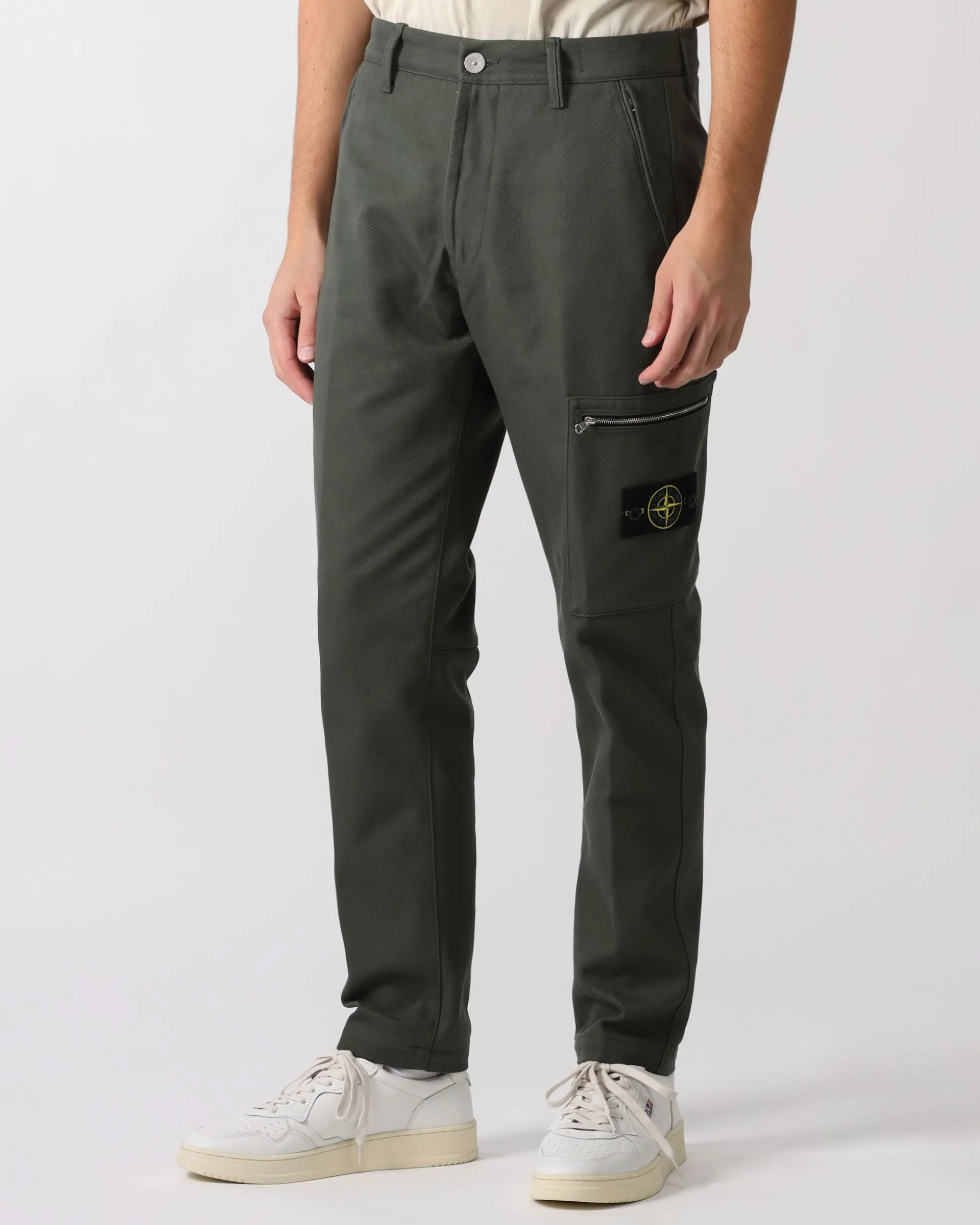 Pantaloni cargo in drill di nylon