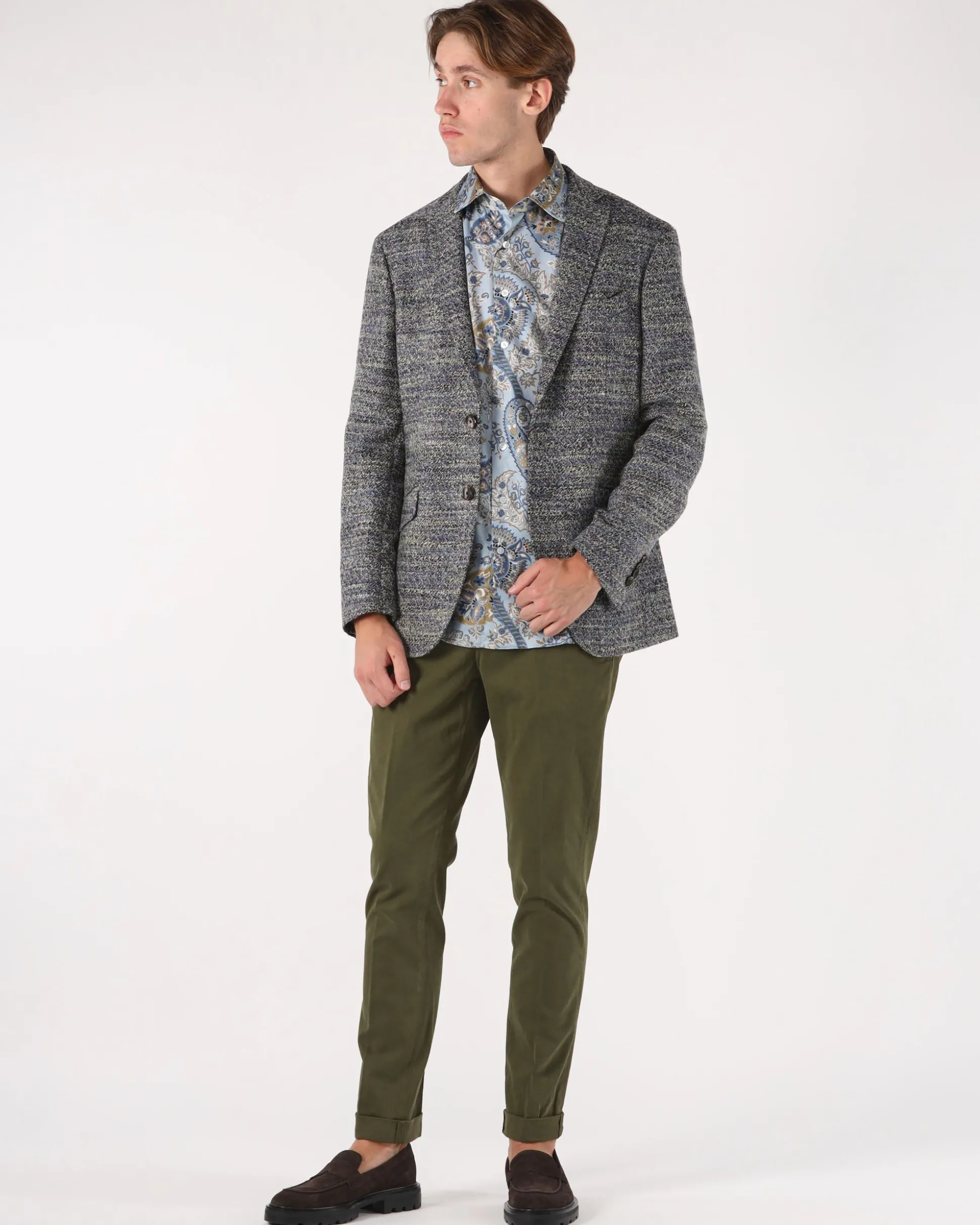 Pantaloni Gaubert slim in gabardina mano calda.