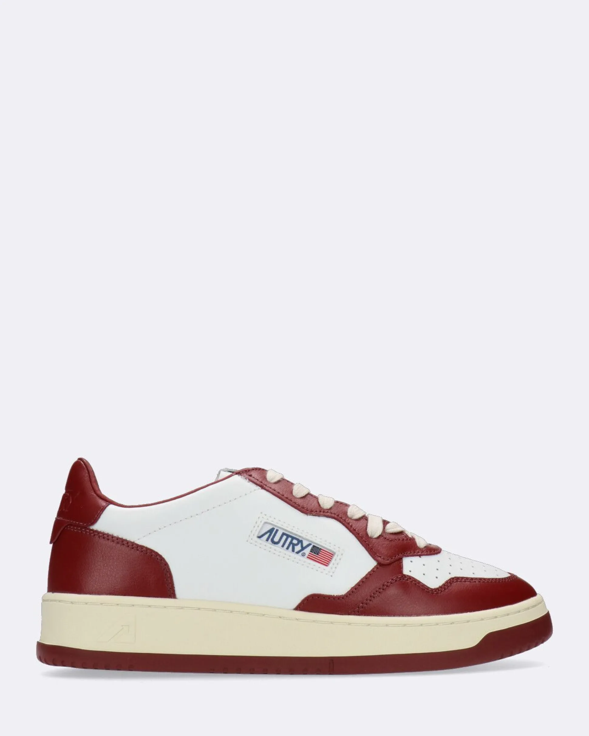 Sneakers Basse Medalist Bianche e Bordeaux