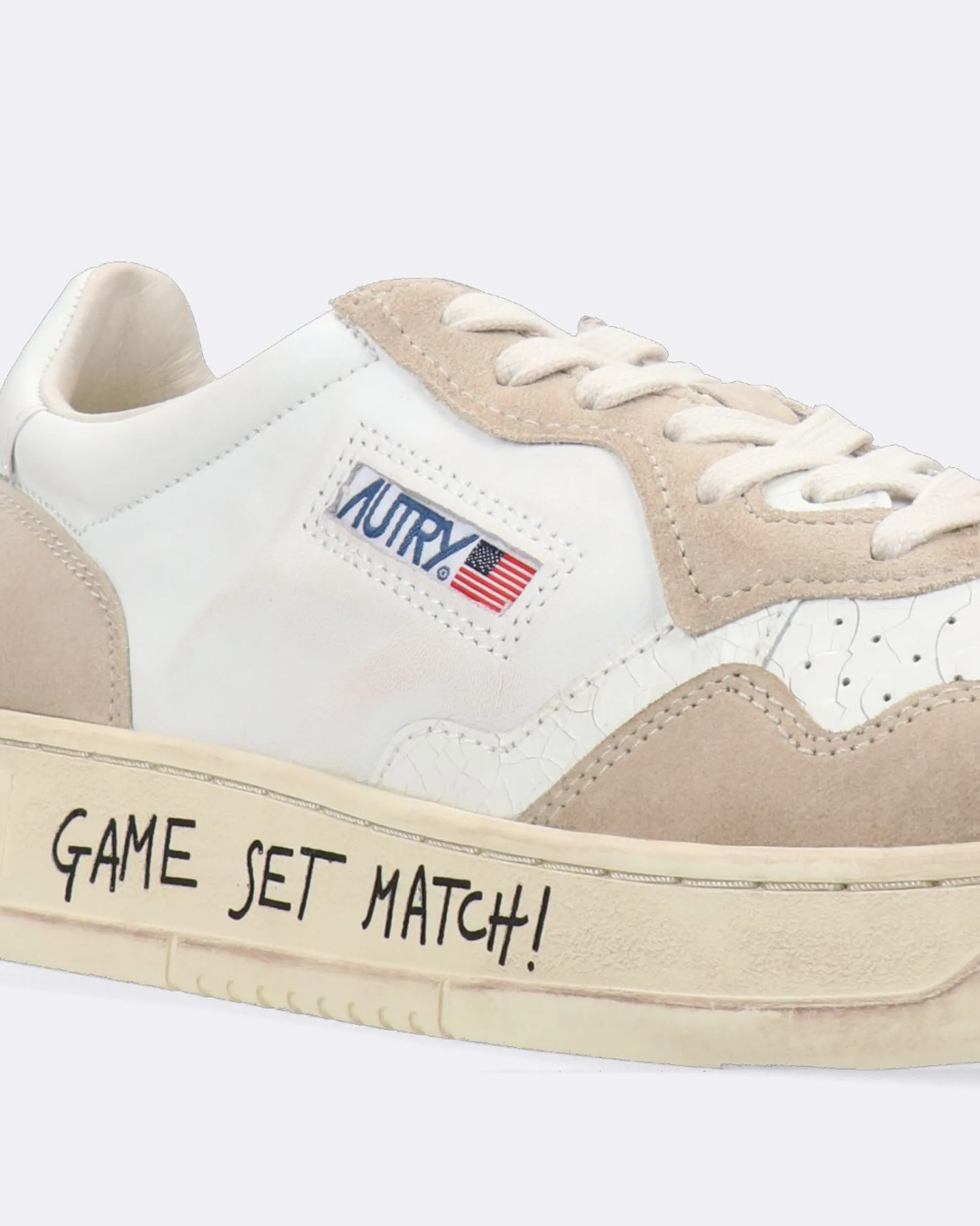 Sneakers Basse Medalist Bianche e Beige