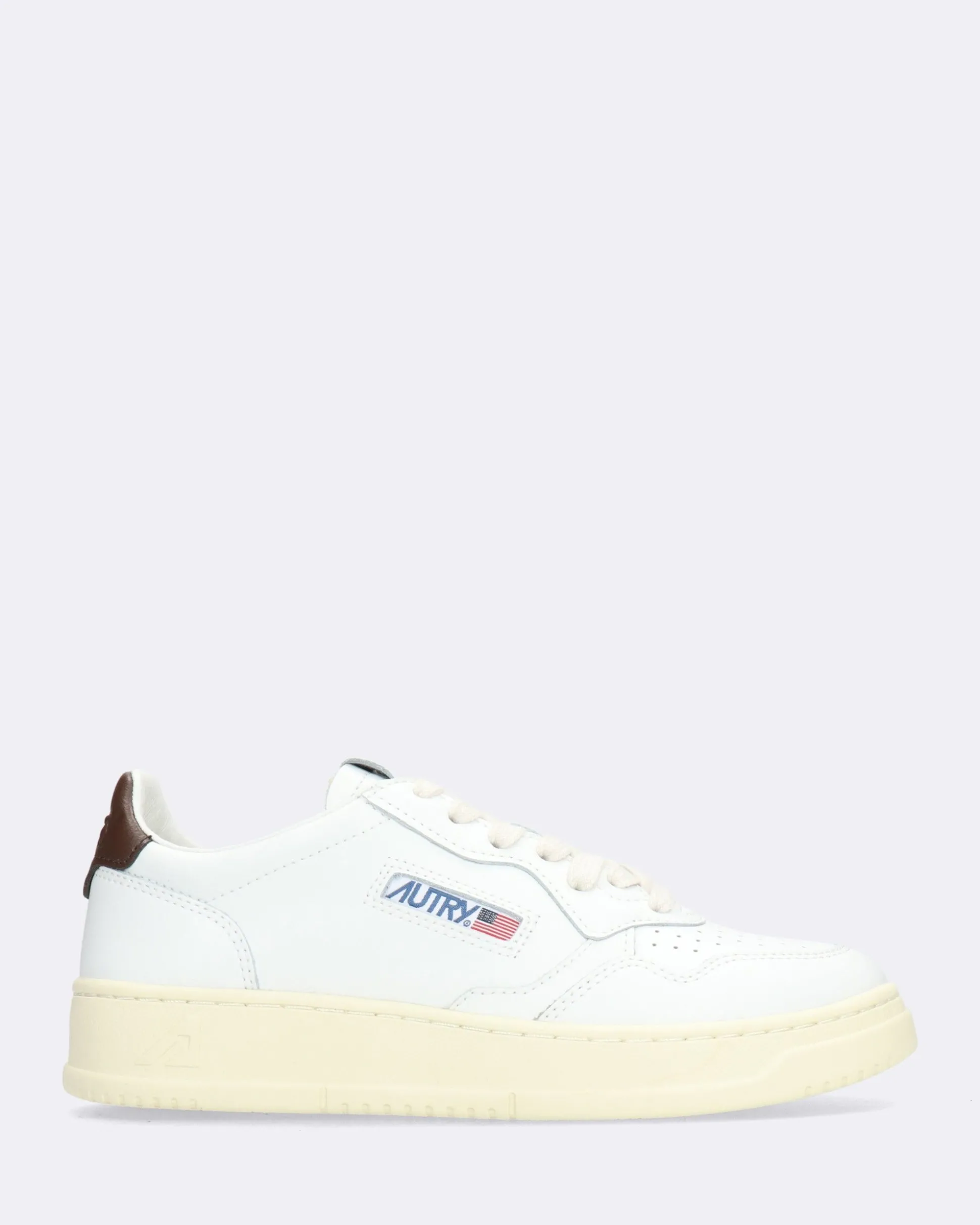 Sneakers Medalist colore bianco con talloncino marrone